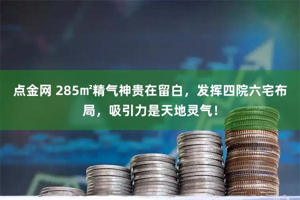 点金网 285㎡精气神贵在留白，发挥四院六宅布局，吸引力是天地灵气！